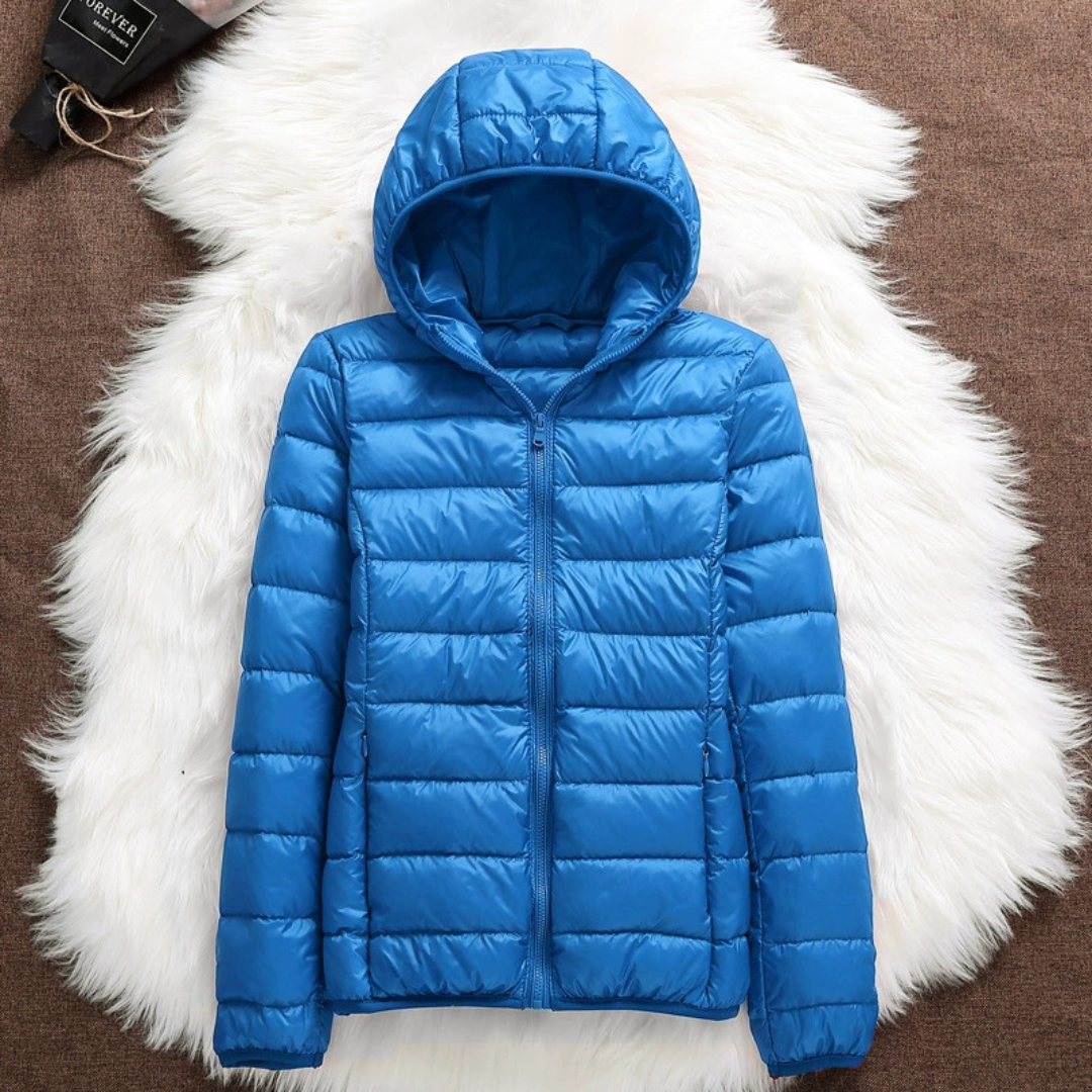 Metta Padded Mid-Season Jacket | Heavenly Blue - Threadford