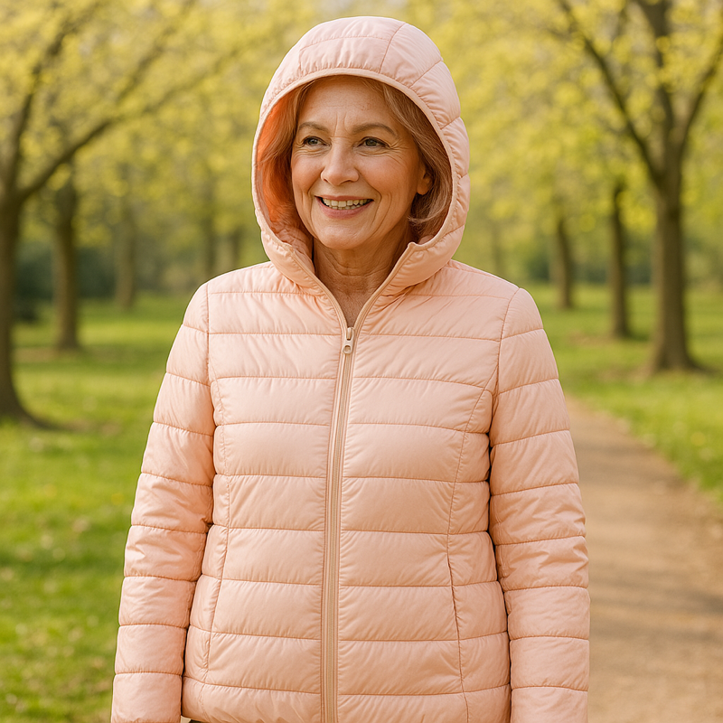 Metta Padded Mid-Season Jacket | Light Pink - Threadford