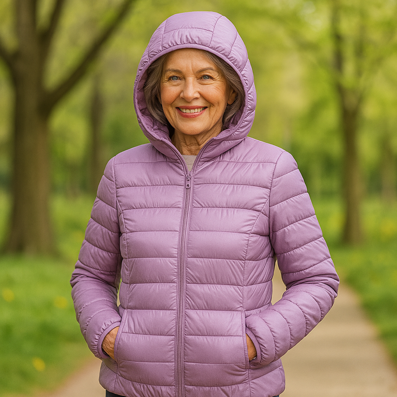 Metta Padded Mid-Season Jacket | Lilac - Threadford