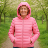 Metta Padded Mid-Season Jacket | Pink - Threadford