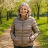 Ulla Lightweight Mid-Season Jacket | Champagne - Threadford