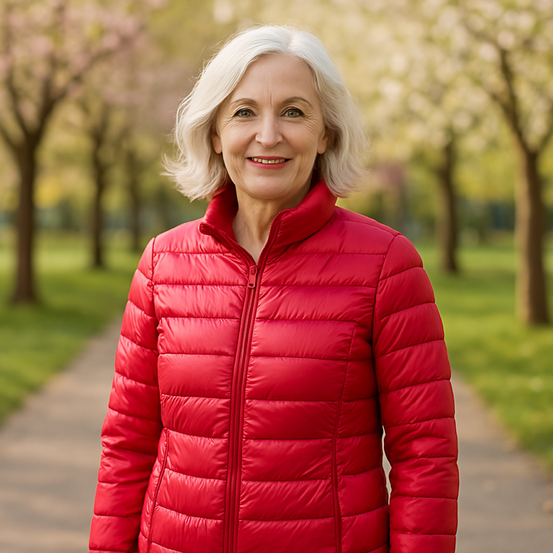Ulla Lightweight Mid-Season Jacket | Red - Threadford