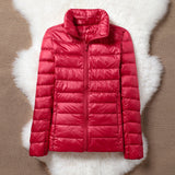 Ulla Lightweight Mid-Season Jacket | Red - Threadford