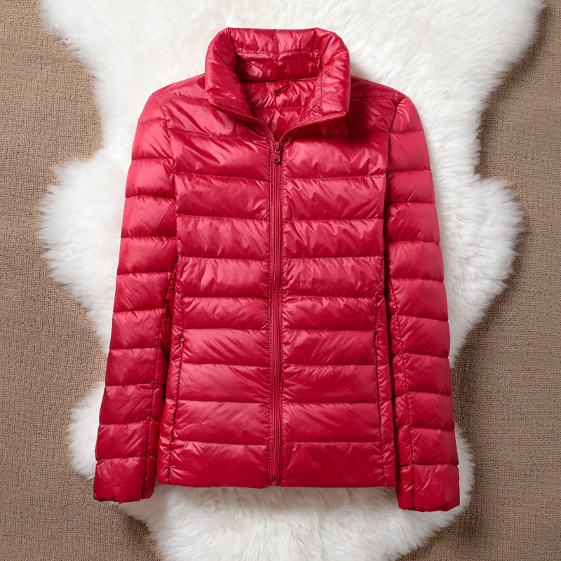 Ulla Lightweight Mid-Season Jacket | Red - Threadford