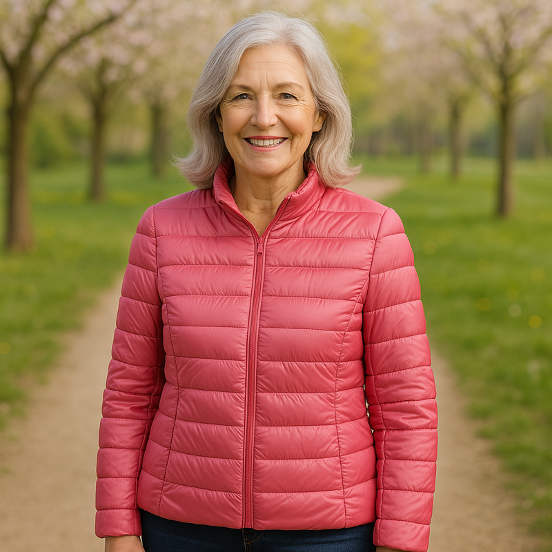 Ulla Lightweight Transitional Jacket | Salmon - Threadford