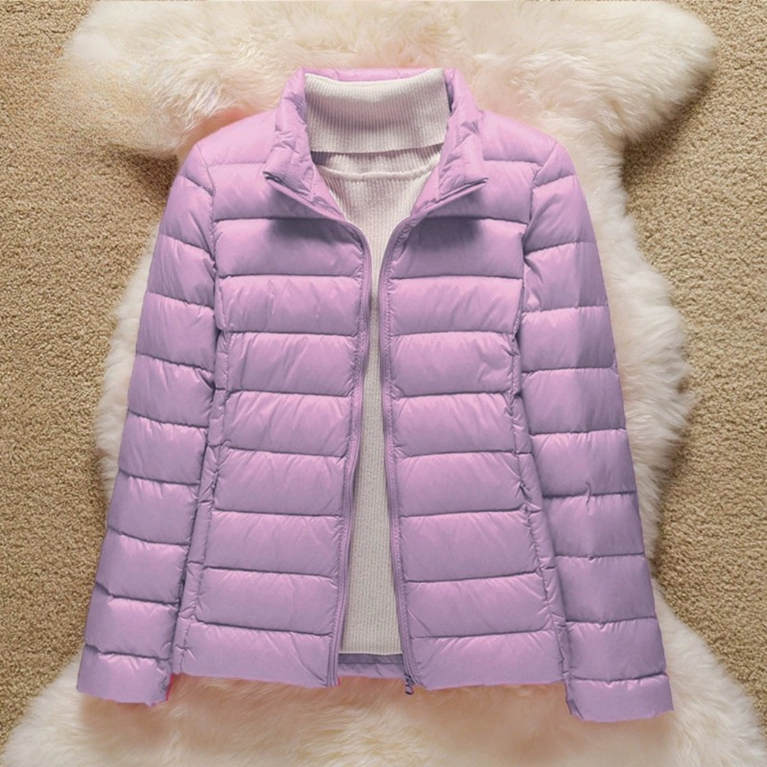 Ulla Padded Mid-Length Jacket | Lilac - Threadford
