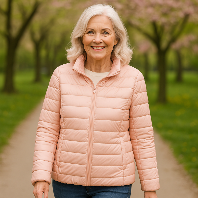 Ulla Padded Mid-Season Jacket | Light Pink - Threadford