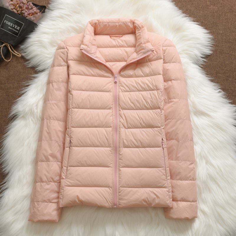 Ulla Padded Mid-Season Jacket | Light Pink - Threadford