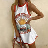 Khalira™ | Mini Dress with Sun Print - Threadford