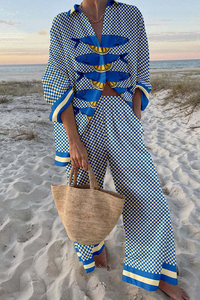 Trivela™ | Linen Set with Sardine and Lemon Print