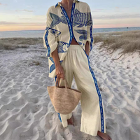 Yazette™ | Fish Print Linen Set