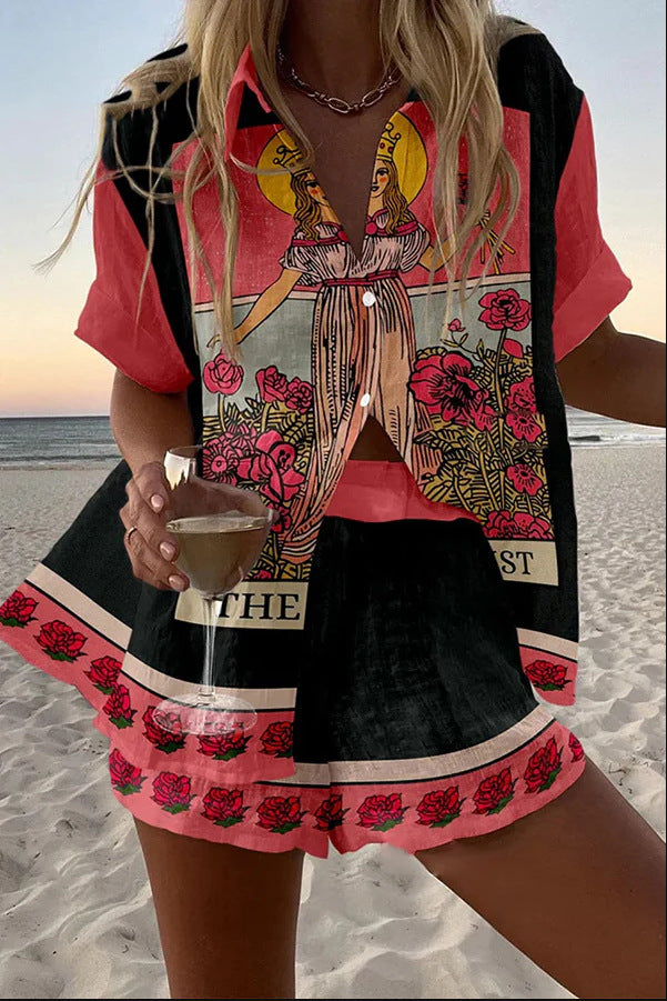 Yseline™ | Short Set in Virgin Pink Linen - Threadford