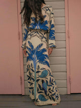 Unique Palm Tree Flower A-line Skirt - Threadford