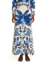 Unique Palm Tree Flower A-line Skirt - Threadford