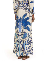 Unique Palm Tree Flower A-line Skirt - Threadford