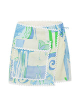 Unique Painted Print Irregular Skirt - Threadford