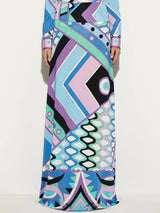 Temperament Printed Hip-hugging Maxi Skirt - Threadford