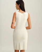 Apricot Square Neck Slip Sweater Dress - Threadford