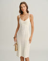 Beige Bodycon Slip Sweater Dress - Threadford