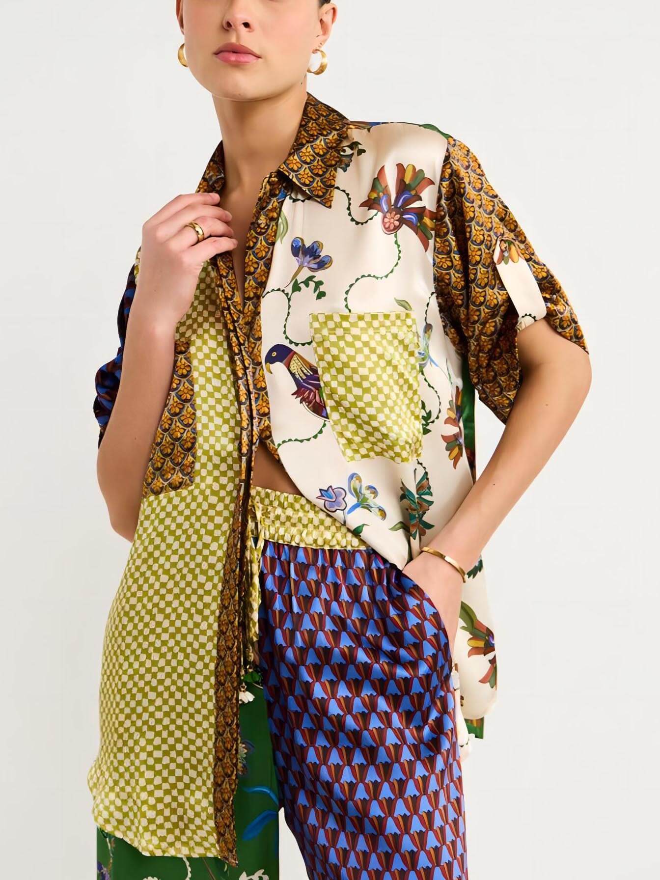 Special Folk Style Printed Loose Shirt - Threadford