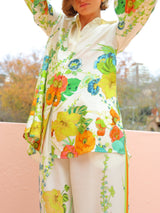 Tailored Silhouette Floral Print Top - Threadford