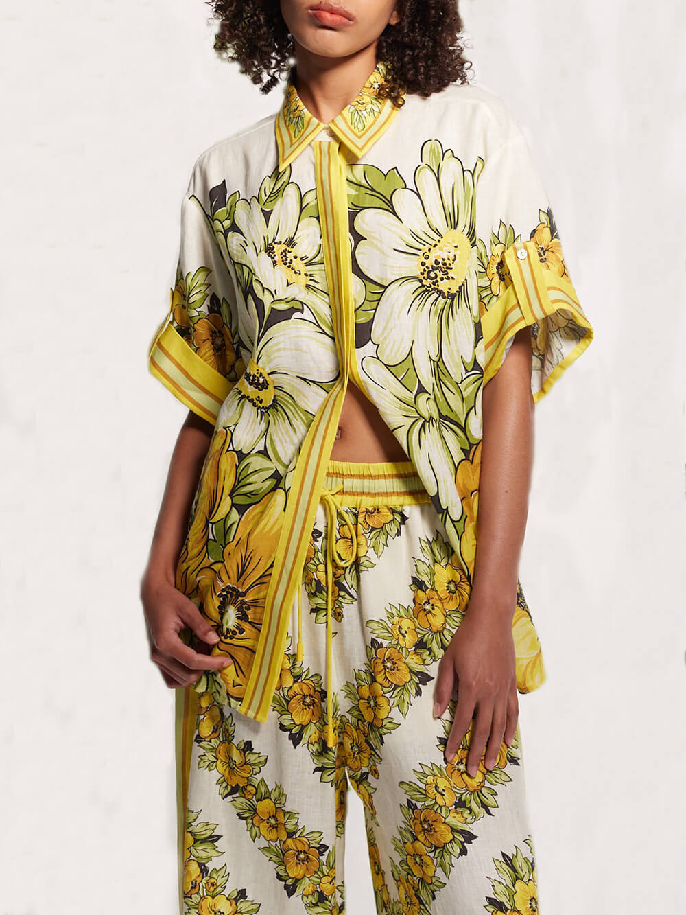 Classic Summer Oversized Tailored Printed Shirt - Threadford