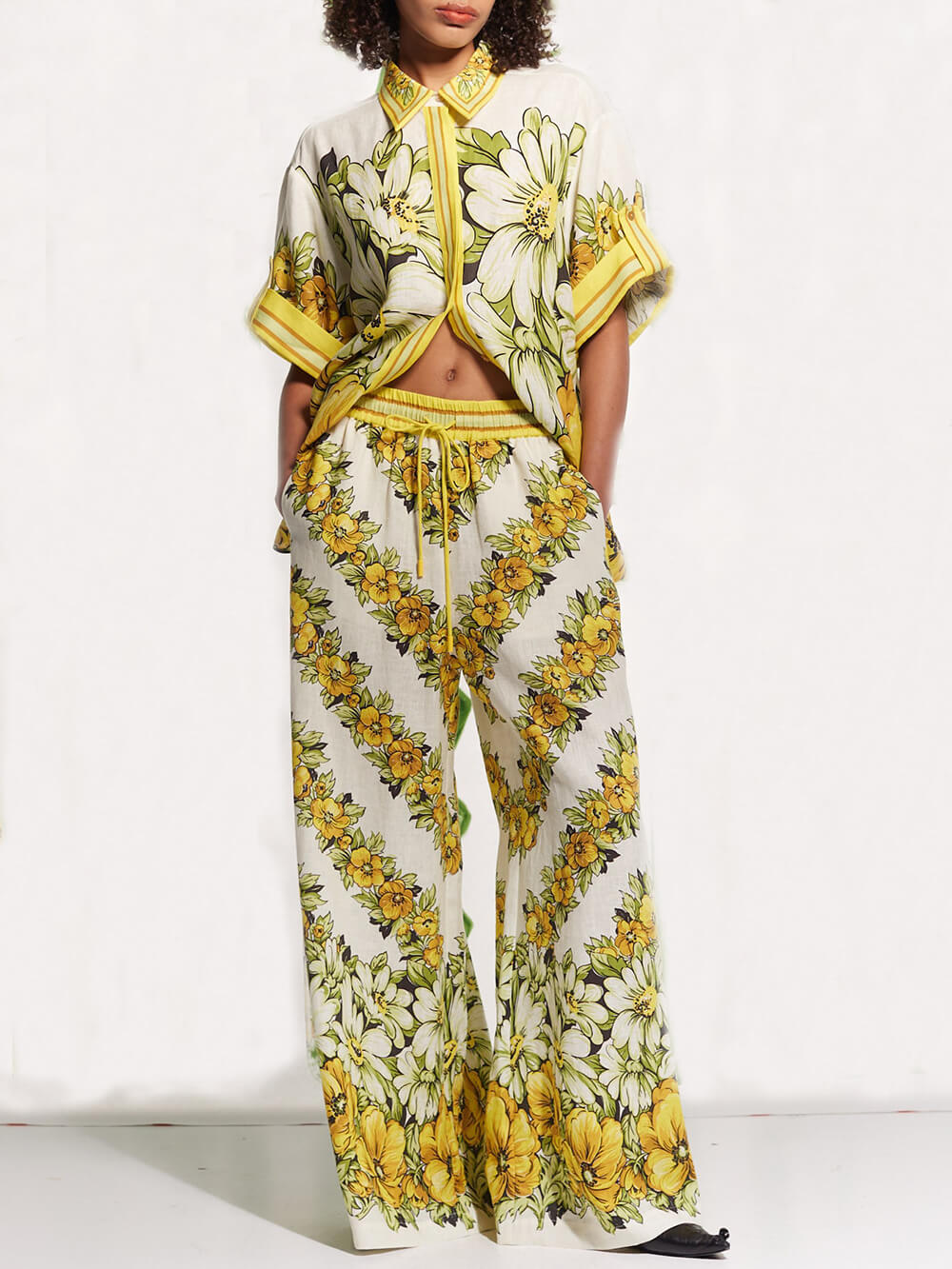 Classic Summer Oversized Tailored Printed Shirt - Threadford