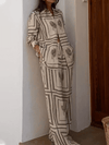 Abstract Geometric Line Printing Two-Pieces Set - Threadford