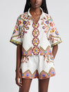 Ethnic Floral Print Shirt And Shorts Suit - Threadford