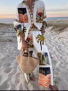 Unique Palm Tree Print Slouchy Two-Piece Set - Threadford