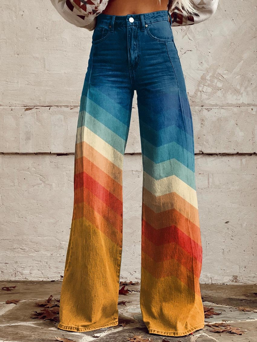 Léa - Retro Zigzag Trousers - Threadford