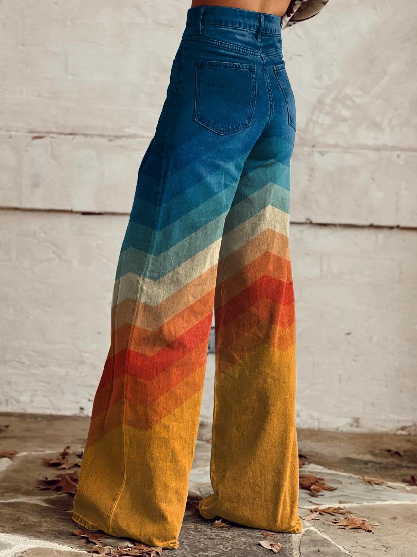 Léa - Retro Zigzag Trousers - Threadford