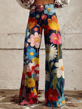 Léna - Cheerful Floral Trousers - Threadford