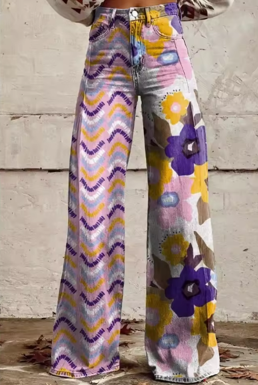 Isadora - Floral Spring Trousers - Threadford