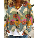 Vivienne | Women's Floral Open-Front Knit Cardigan