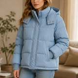Veluna | Padded Puffer Jacket with High Collar