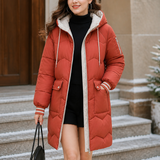 Cozylle | Hooded Quilted Puffer Coat with Contrast Details