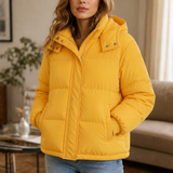 Veluna | Padded Puffer Jacket with High Collar