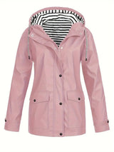 Luna | Raincoat with Striped Lining