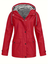 Luna | Raincoat with Striped Lining
