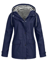 Luna | Raincoat with Striped Lining