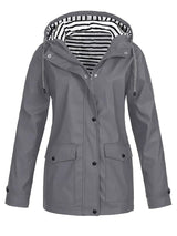 Luna | Raincoat with Striped Lining