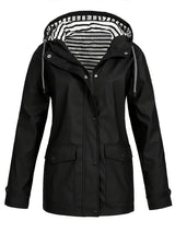 Luna | Raincoat with Striped Lining