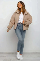 Diana | Cropped Quilted Puffer Jacket